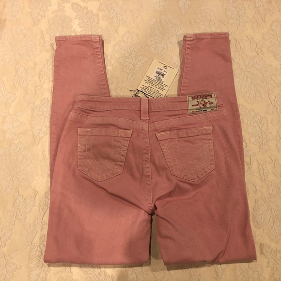 True Religion Denim - SOLD - NEW Distress True Religion Pink Jeans sz 30